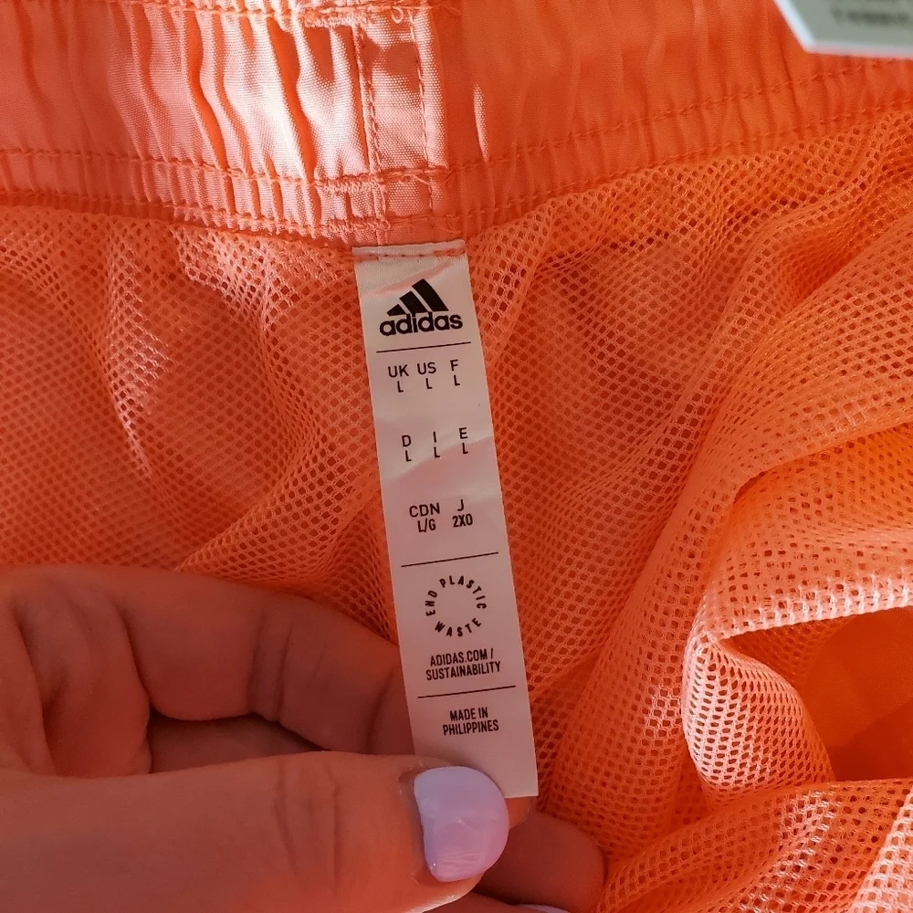 NWT Adidas Performance Solid Board Shorts Men's Swim Trunks Swim Shorts Neon